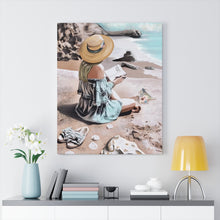 "Sandy Toes" Beach Painting  Personalized Canvas Art