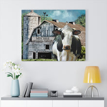 "Barnyard Chat" Farmhouse Summer Painting - Personalized Canvas Art