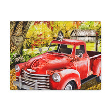 "Old Red" Canvas Art Print (Red Truck)
