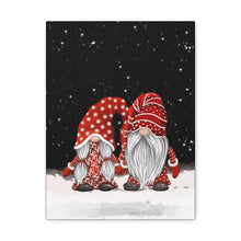 Red Gnome Winter Blessings Personalized Canvas Art