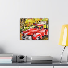 "Old Red" Canvas Art Print (Red Truck)