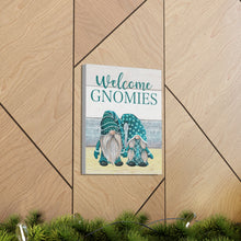 Aqua Gnome Couple Word Art Painting on Personalized Canvas