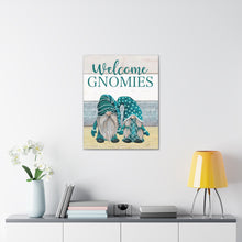 Aqua Gnome Couple Word Art Painting on Personalized Canvas