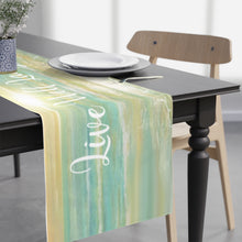 Aqua Table Runner "Seaside" Extra Long 90" inches