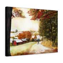 "Autumn Aura" Fall Landscape Painting Canvas Art ( Country Roads)