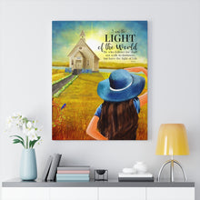 "Amazing Grace" Inspirational Painting - Personalized Canvas Art (Little White Country Church)