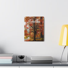 Country Roads "Fall Family Tree" Personalized Canvas Art by Dee Jones. Autumn Painting with Family Names added at no additional cost.