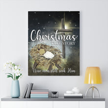 "Christmas True Story" Baby Jesus Painting Canvas Art
