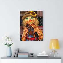 "Patriotic Scarecrow" Canvas Art Print (Fall)