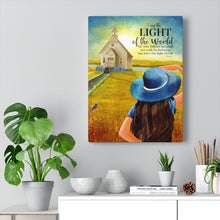 "Amazing Grace" Inspirational Painting - Personalized Canvas Art (Little White Country Church)
