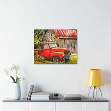 Memories Cherished Canvas Print (Little Red Truck)