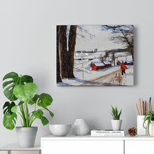 "Winter Joys" Personalized Canvas Art (Grandparents House)