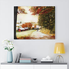 "Autumn Aura" Fall Landscape Painting Canvas Art ( Country Roads)