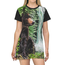 "Over the Mountain" T-Shirt Dress (Bear Waterfall)