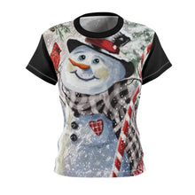 "Frosty Friends" Personalized Woman's WinterTop (Snowman, Candy Cane, &Cardinals )