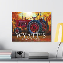 Copy of "Farmall H Tractor"  ...so God made a Farmer Personalized Farmhouse Canvas Art  (Fall Red Tractor  Man Cave or  Family name)