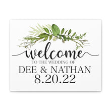 Fresh Foliage Thick Personalized Wedding Sign