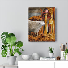"Shepherd Arrival" Inspirational, Christmas, Canvas Art (Nativity Painting)