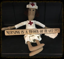 Router Sign "Nursing is a Work of Heart".