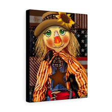 "Patriotic Scarecrow" Canvas Art Print (Fall)