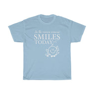 "Someone Smiles Today" Heavy Cotton T shirt