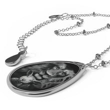 Lamb & Lion Inspirational Silver Necklace (The Metamorphosis)