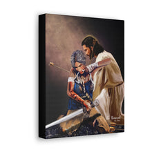 "The Removal" Jesus assisting a wounded warrior from Commissioned Art Painting - Ministry Art