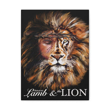 "Lion & Lamb" Inspirational Canvas Art depicting Jesus