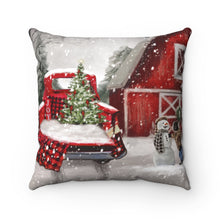 "Christmas Memories" Pillow & Case (Boy, Red Truck, Barn & Snowman)