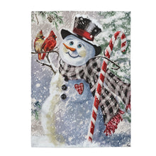 "Frosty's Friends" Velveteen Plush Snowman Blanket