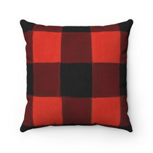 "The Crossing" Pillow Case and Cover (Red Covered Bridge & Buffalo Check
