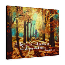 "Trusted Friend" Pet Memorial Commissioned Painting & Word Art Canvas