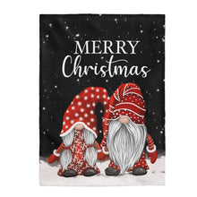 Merry Christmas Gnome Couple Plush Blanket