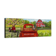 "Family Farm"" X-Long 36x12 Acrylic Art on a Personalized Quality Canvas
