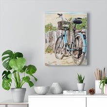"Beach Bike"  Coastal Personalized Canvas Art