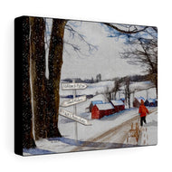 "Winter Joys" Personalized Canvas Art (Grandparents House)