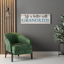 "Life is better with Grandkids" PERSONALIZED Rustic Farmhouse Canvas Sign