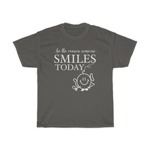"Someone Smiles Today" Heavy Cotton T shirt
