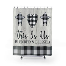 Black & White Buffalo Check Shower Curtain "This is Us"