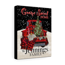 Red Truck Christmas Personalized Winter Canvas Art