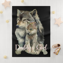 Personalized Baby Papa Wolf Fleece Blanket