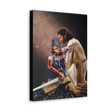 "The Removal" Jesus assisting a wounded warrior from Commissioned Art Painting - Ministry Art