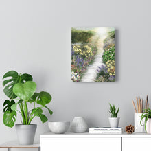 "The Garden Path" Summer Floral Canvas Art Ready to Hang Canvas Painting