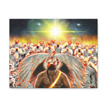 "Here to Hear" - Artist Dee Jones - Inspirational Canvas Painting of the Governing Warrior Angelic realm within the Kingdom of God
