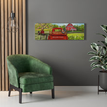 "Family Farm"" X-Long 36x12 Acrylic Art on a Personalized Quality Canvas